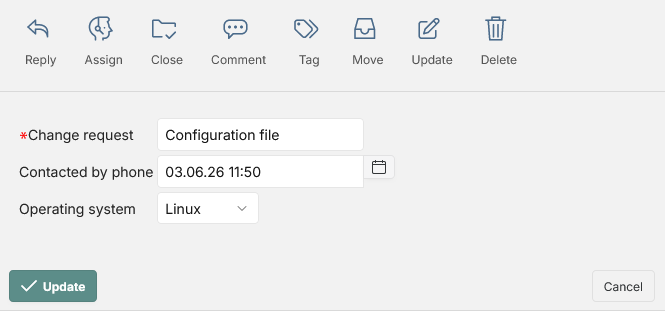 update fields example