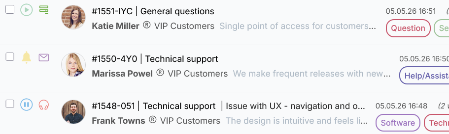 helpdesk ticket list
